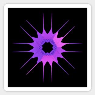 Purple and Pink abstract burst Sticker